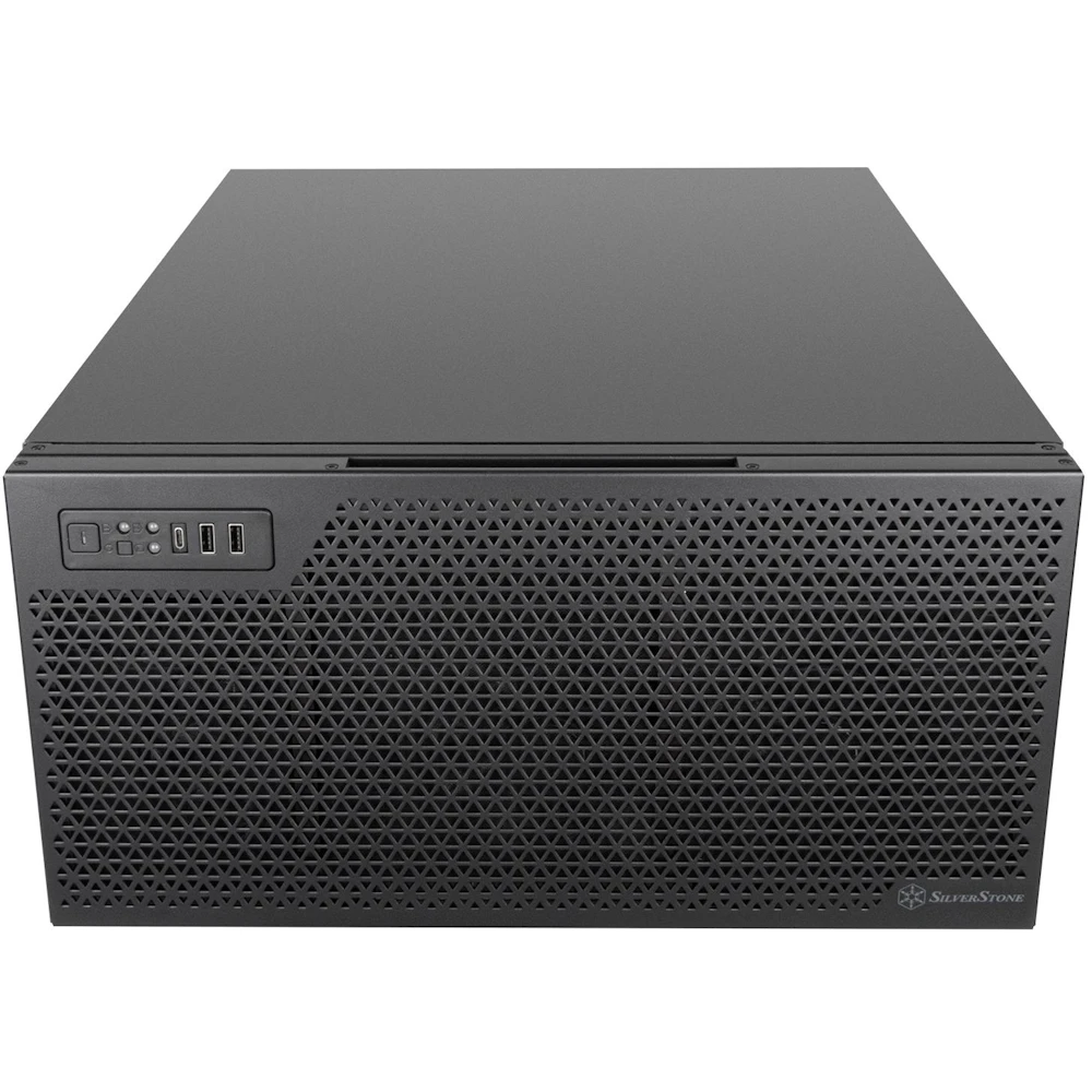 A large main feature product image of SilverStone RM52 5U Rackmount Case