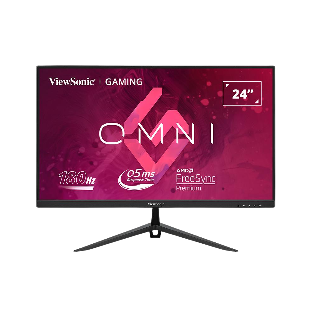A large main feature product image of ViewSonic Omni VX2428 - 24" 1080p 180Hz IPS Monitor