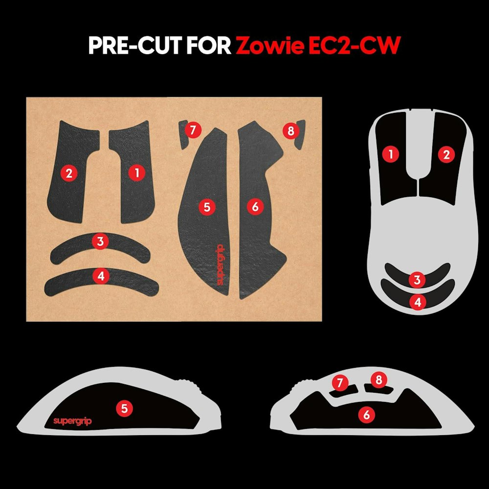 A large main feature product image of Pulsar Supergrip Grip Tape - Zowie EC2-CW