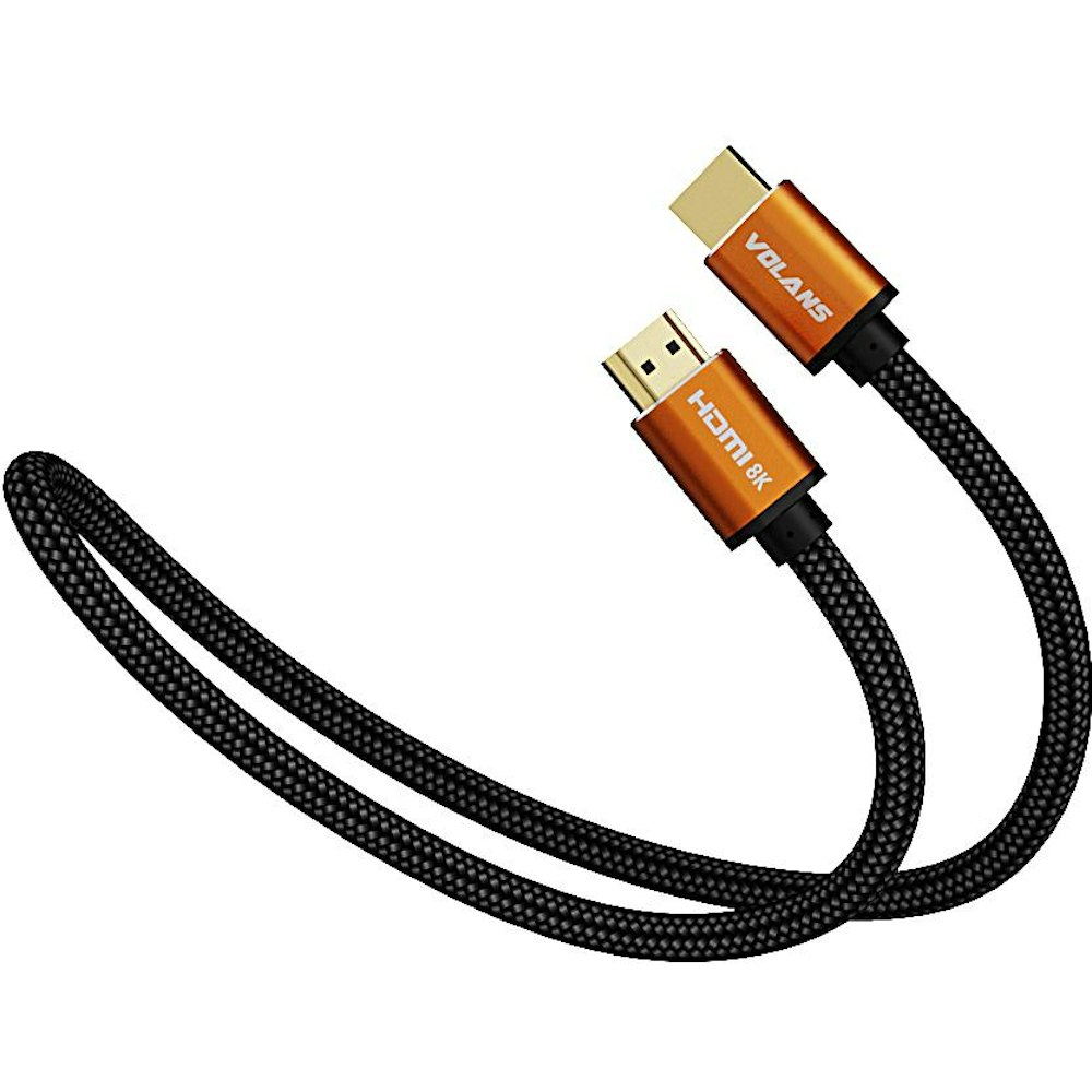 A large main feature product image of Volans Ultra 8K HDMI to HDMI Cable V2.1 - 1M