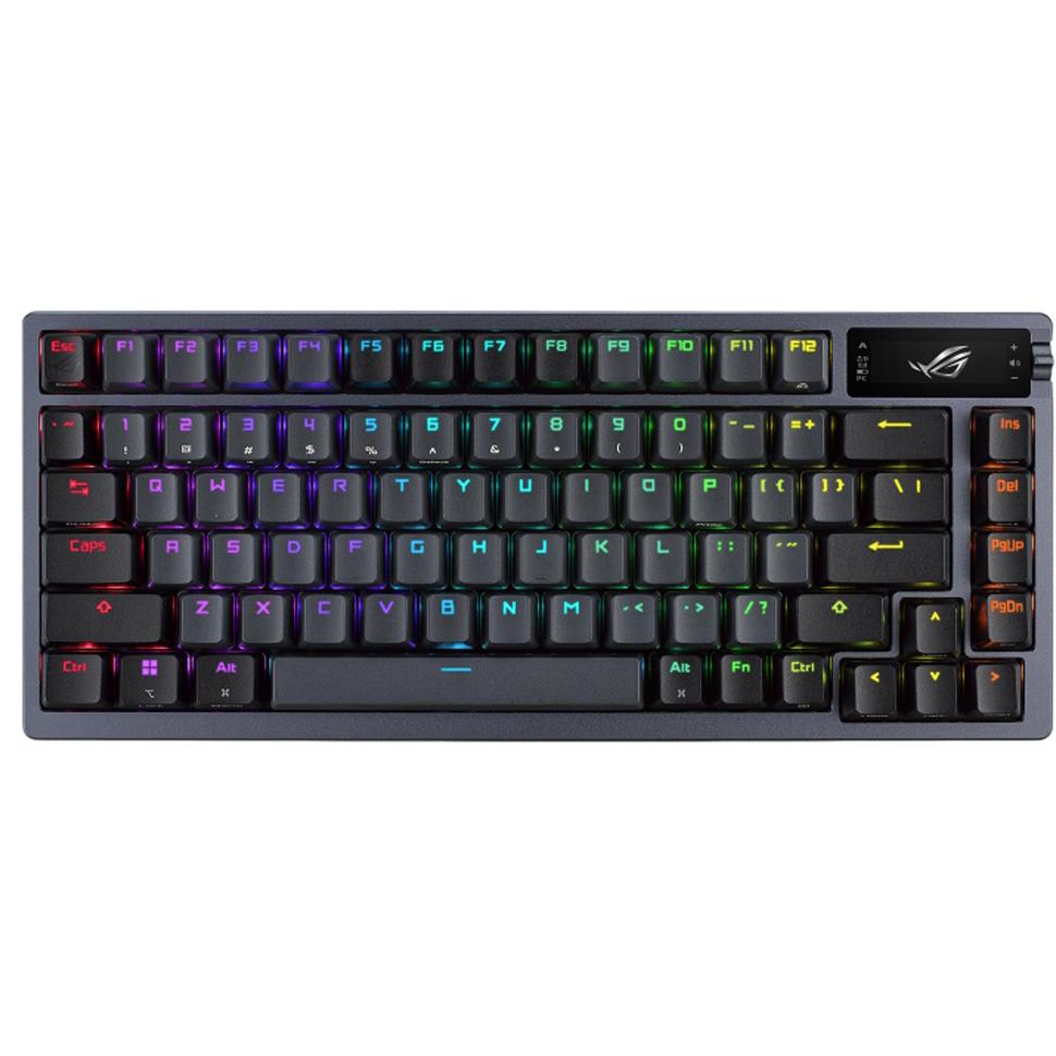 A large main feature product image of ASUS ROG Azoth 75% Wireless Custom Mechanical Gaming Keyboard - ROG NX Storm  Switch (Black)
