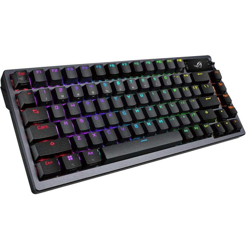 A large main feature product image of ASUS ROG Azoth 75% Wireless Custom Mechanical Gaming Keyboard - ROG NX Storm 