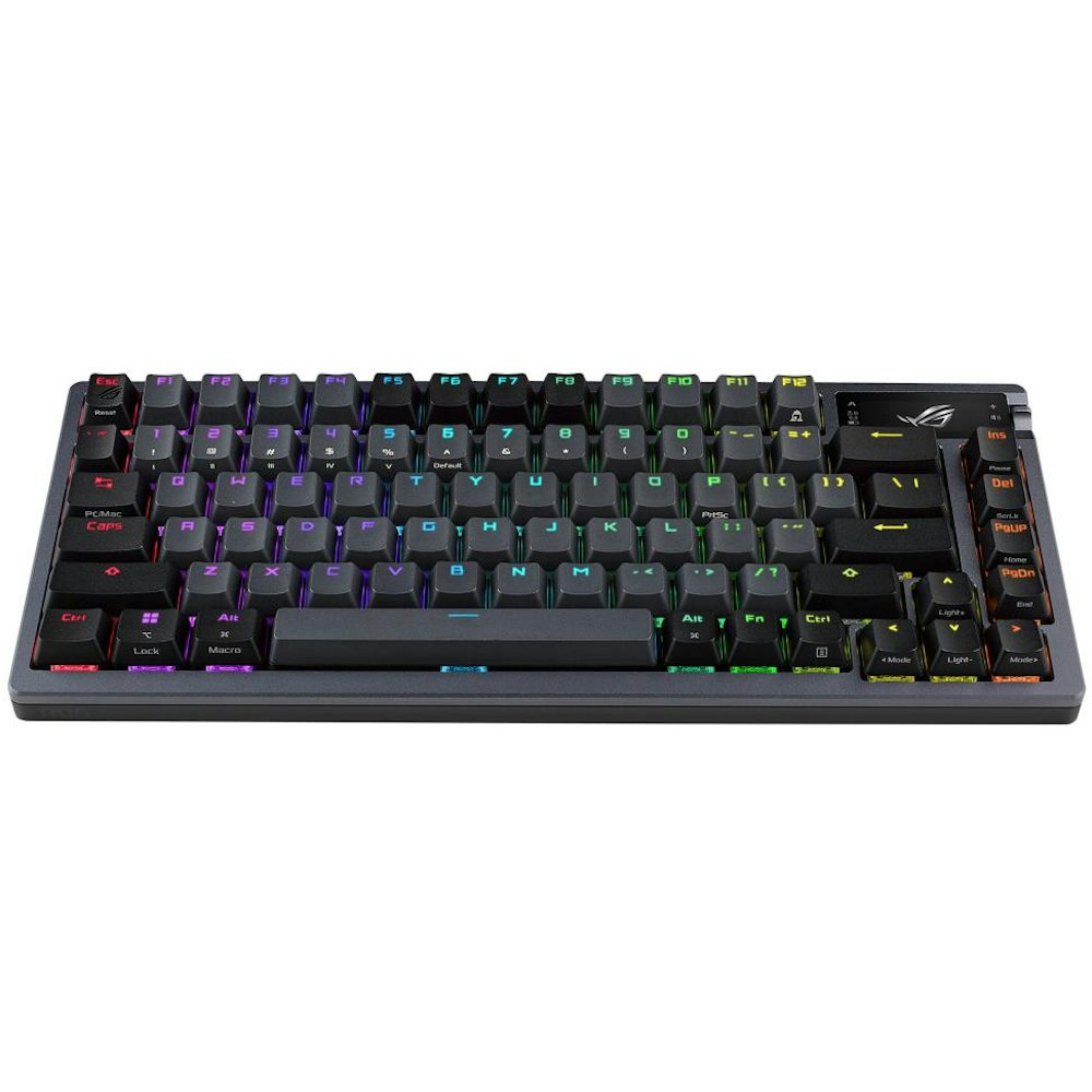 A large main feature product image of ASUS ROG Azoth 75% Wireless Custom Mechanical Gaming Keyboard - ROG NX Storm 