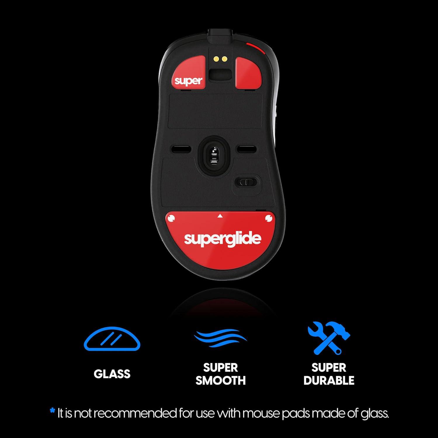 A large main feature product image of Pulsar Superglide 2 Mouse Skates for Zowie EC Wireless Series (Red)