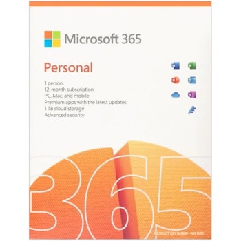 Product image of Microsoft 365 Personal 1 User 1 Year Subscription - Medialess - 2023 - Click for product page of Microsoft 365 Personal 1 User 1 Year Subscription - Medialess - 2023