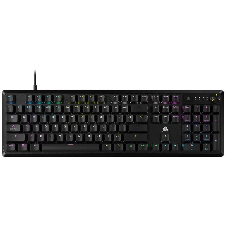 A large main feature product image of Corsair K70 CORE RGB Mechanical Gaming Keyboard - Black (MLX Red Switch)