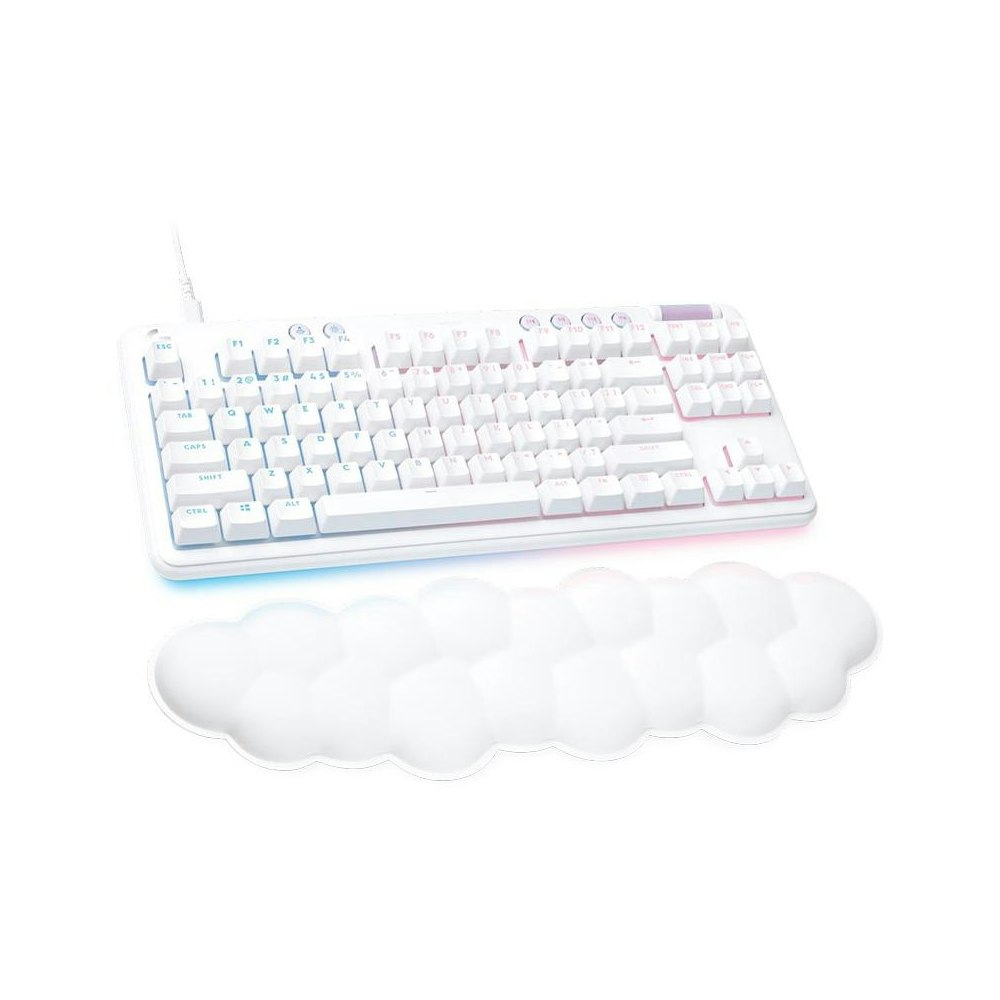 A large main feature product image of Logitech G713 Mechanical Gaming Keyboard - White
