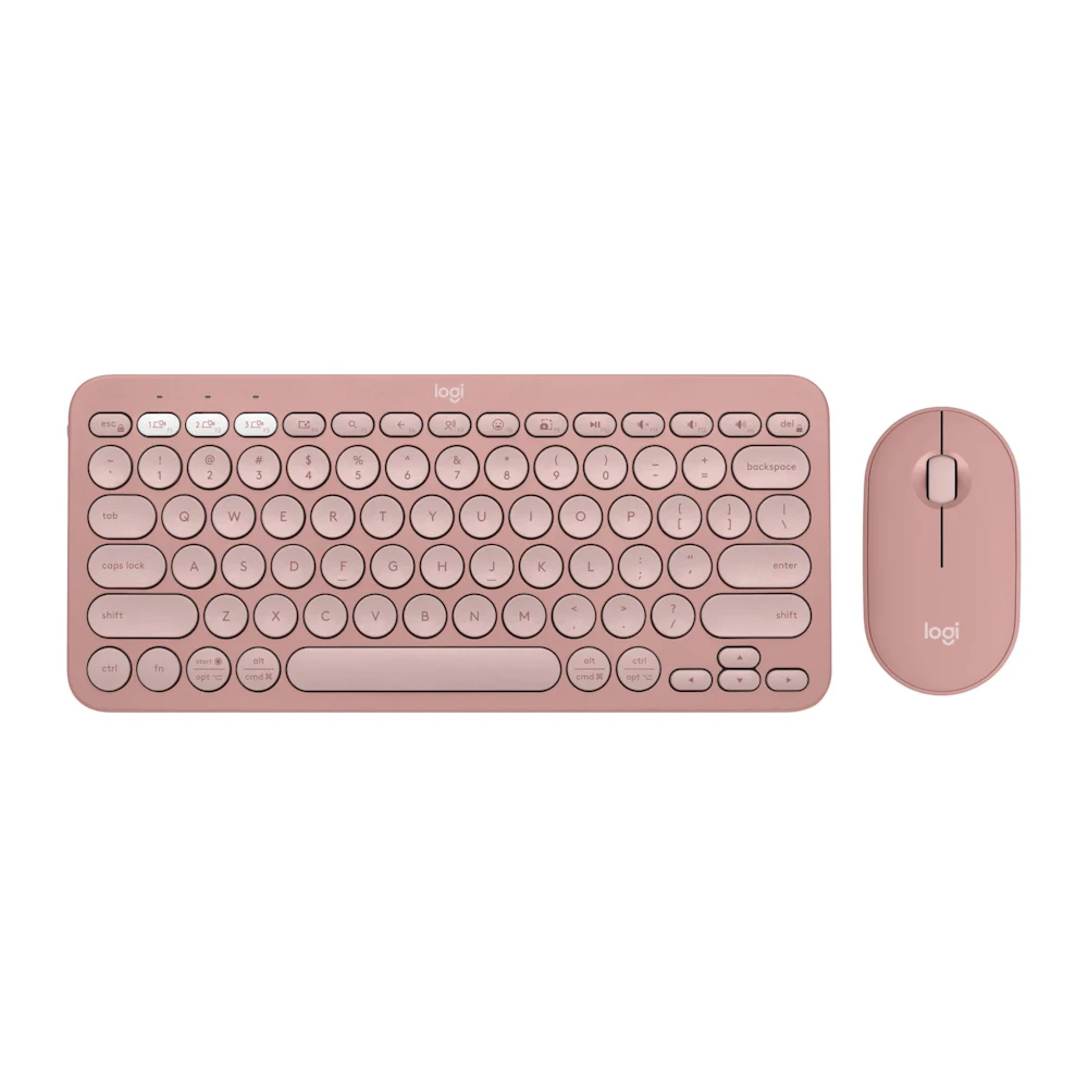 Logitech Pebble 2 Wireless Keyboard & Mouse Combo (Tonal Rose)