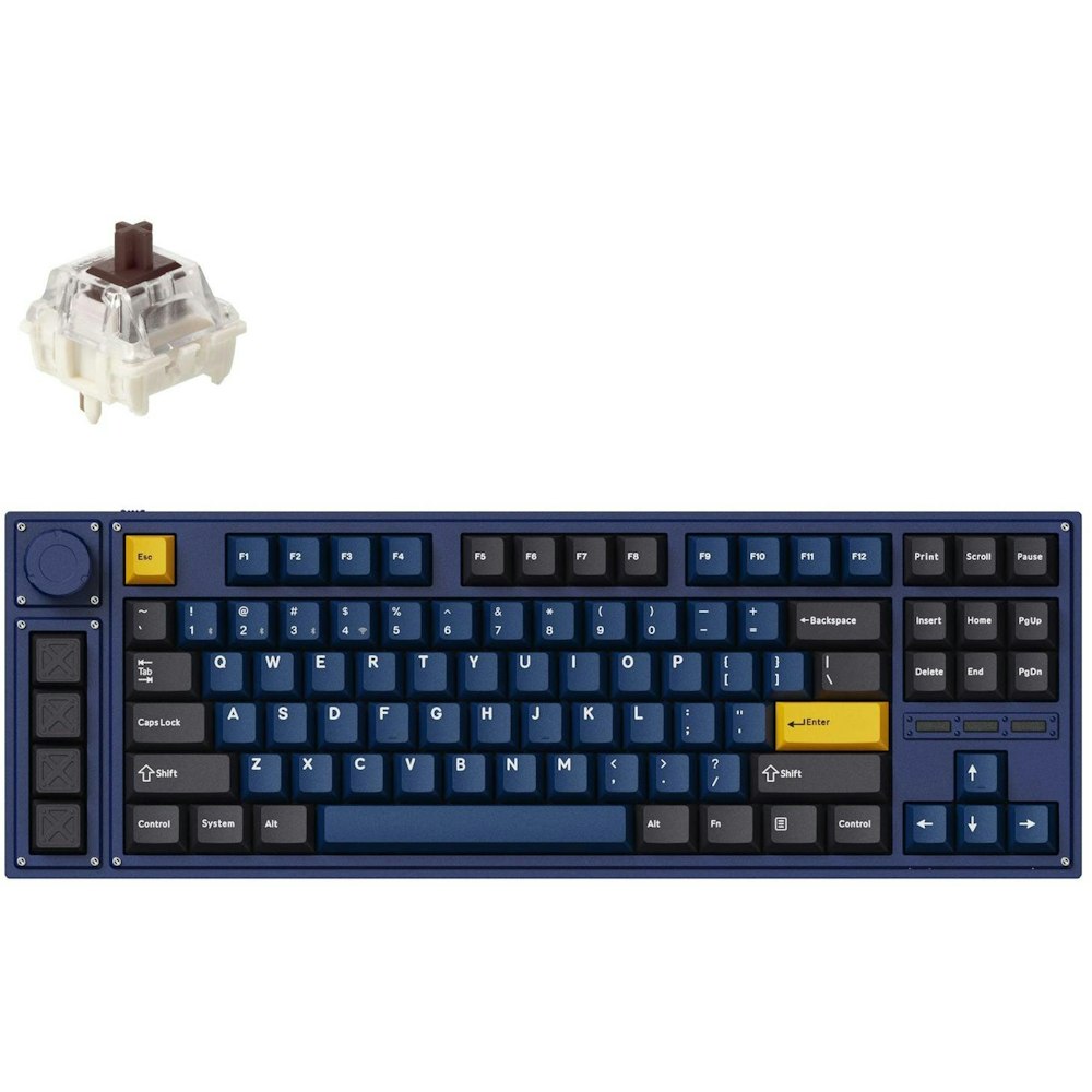 A large main feature product image of Keychron Lemokey L3 QMK/VIA Wireless Custom Mechanical Keyboard - Navy Blue (Gateron Jupiter Brown)