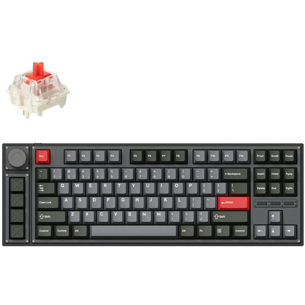 A large main feature product image of Keychron Lemokey L3 QMK/VIA Wireless Custom Mechanical Keyboard - Carbon Black (Gateron Jupiter Red)