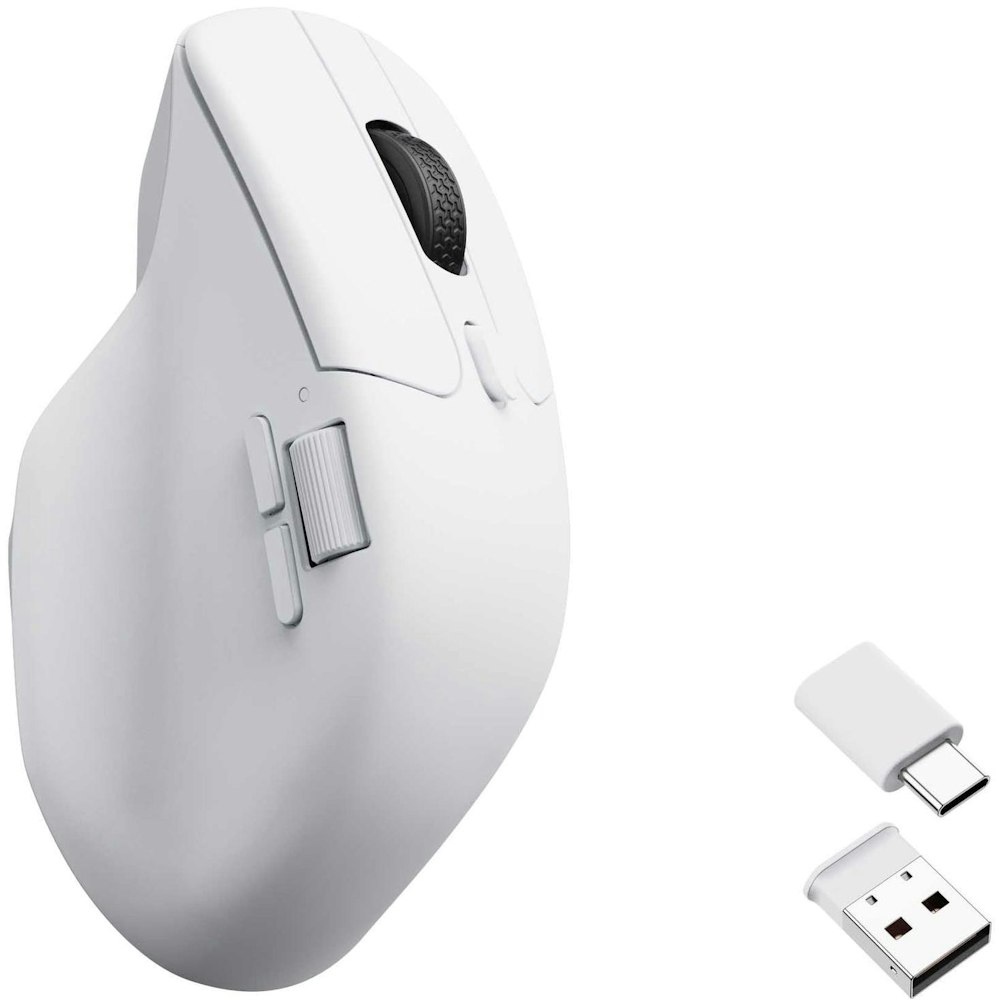A large main feature product image of Keychron M6 Wireless Mouse - White