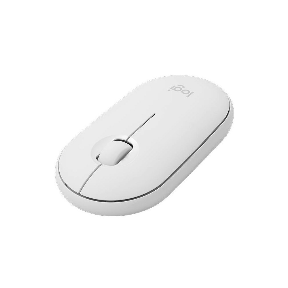 A large main feature product image of Logitech Pebble Slim Silent Wireless Mouse - Off-White