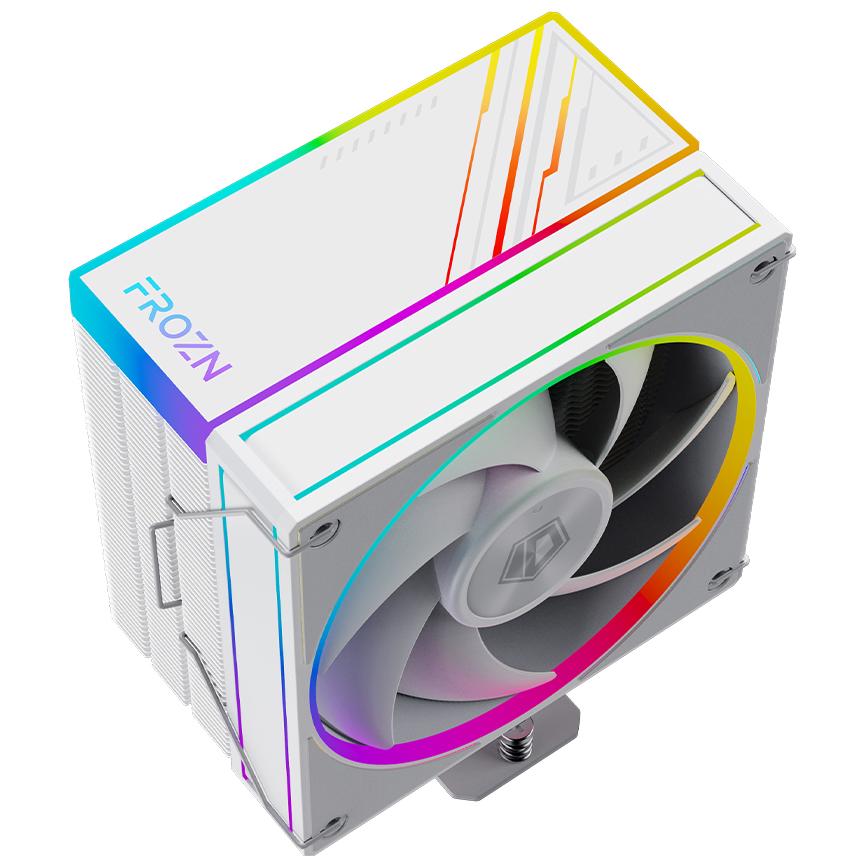 A large main feature product image of ID-COOLING FROZN A410 ARGB CPU Cooler (White)
