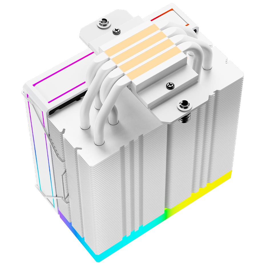 A large main feature product image of ID-COOLING FROZN A410 ARGB CPU Cooler (White)