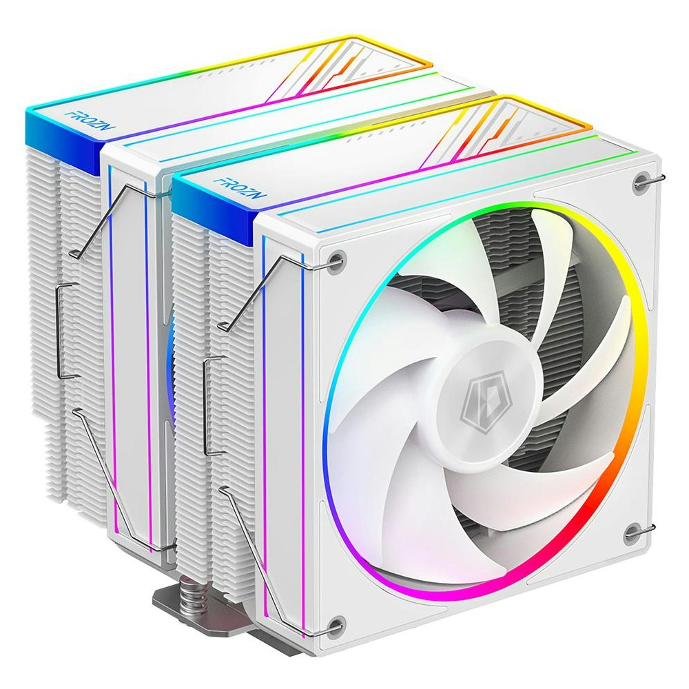 A large main feature product image of ID-COOLING FROZN A620 ARGB Dual-Tower CPU Cooler (White)