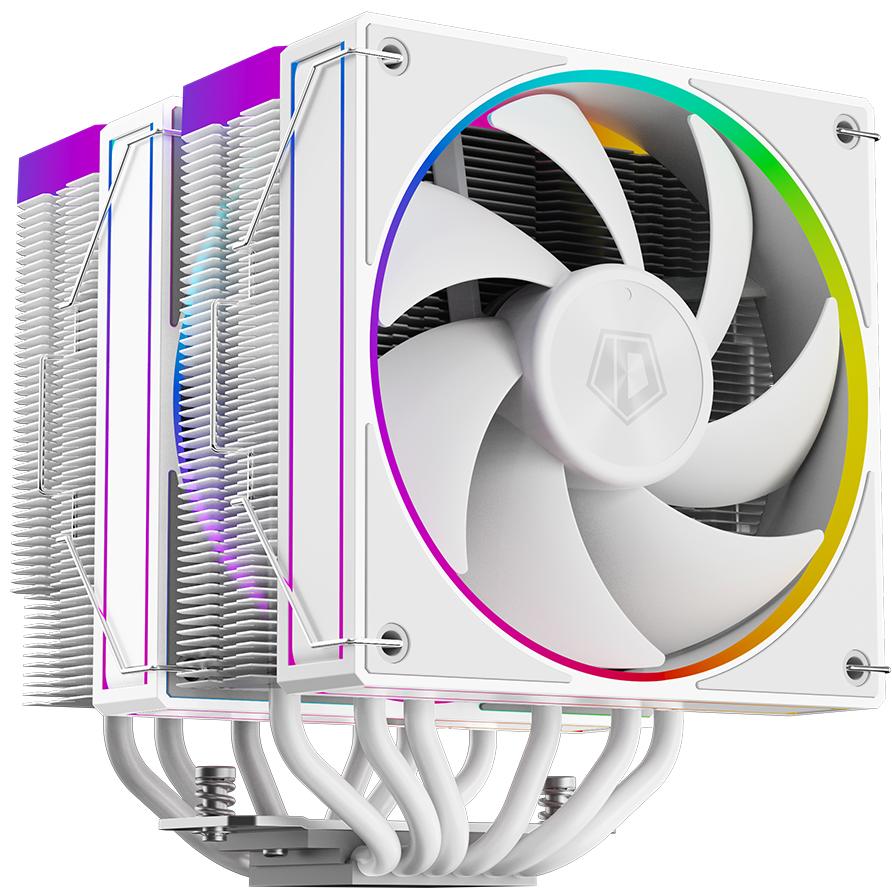 A large main feature product image of ID-COOLING FROZN A620 ARGB Dual-Tower CPU Cooler (White)