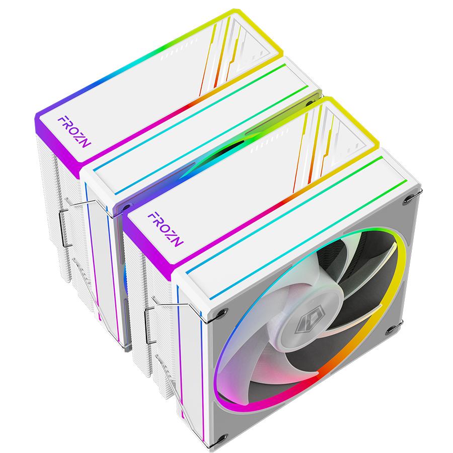 A large main feature product image of ID-COOLING FROZN A620 ARGB Dual-Tower CPU Cooler (White)