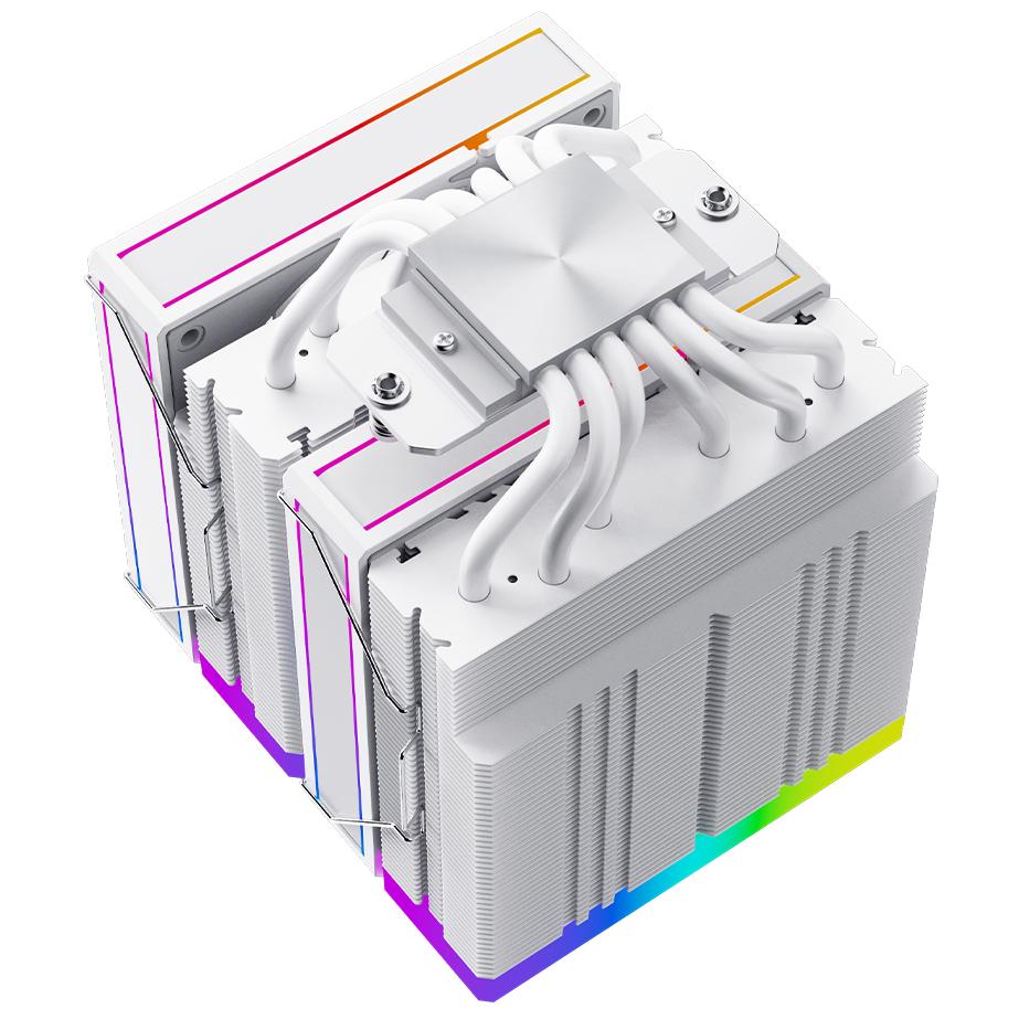 A large main feature product image of ID-COOLING FROZN A620 ARGB Dual-Tower CPU Cooler (White)