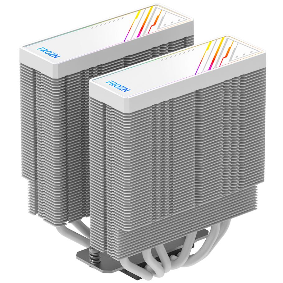 A large main feature product image of ID-COOLING FROZN A620 ARGB Dual-Tower CPU Cooler (White)