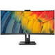 A small tile product image of Philips 34B1U5600CH - 34" Curved WQHD Ultrawide 120Hz VA Webcam Monitor