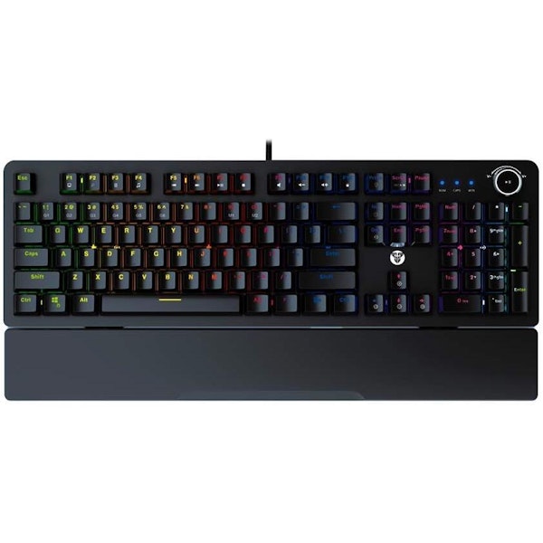 Fantech Mechanical Keyboard RGB Backlit with Wrist Rest - Black - Red ...