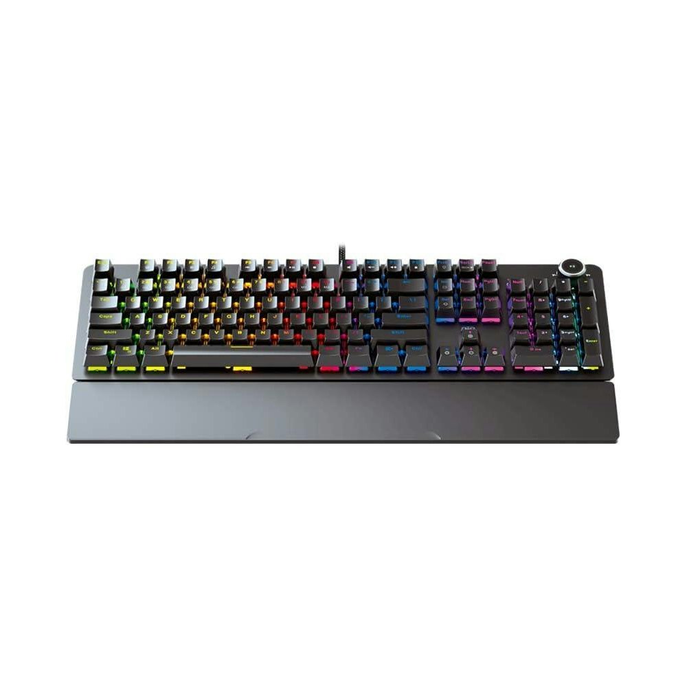 A large main feature product image of Fantech Mechanical Keyboard RGB Backlit with Wrist Rest - Black - Red Switch