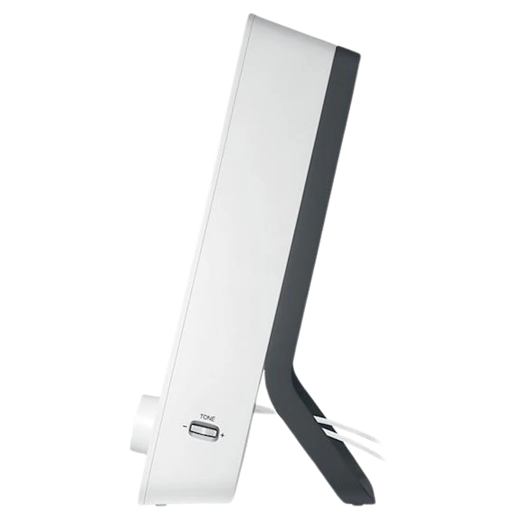 A large main feature product image of Logitech Z200 Stereo Speakers (White)