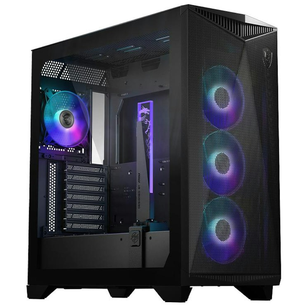 A large main feature product image of MSI MPG Gungnir 300R Airflow Mid Tower Case - Black