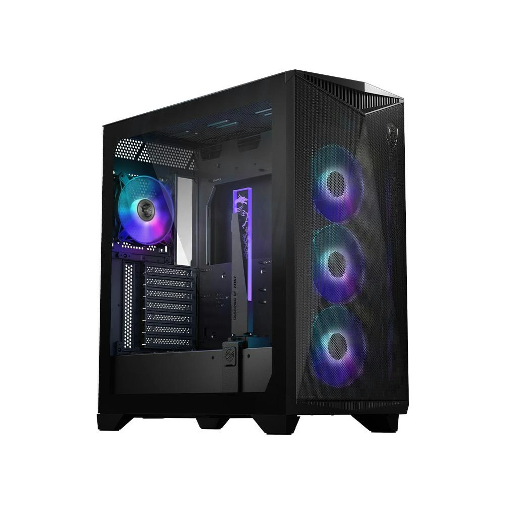 A large main feature product image of MSI MPG Gungnir 300R Airflow Mid Tower Case - Black
