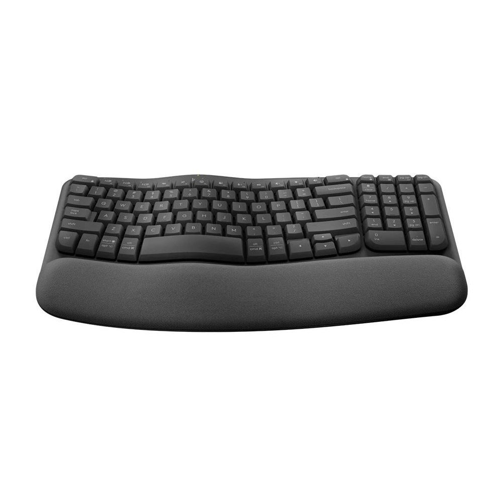 A large main feature product image of Logitech Wave Keys Wireless Ergonomic Keyboard - Graphite