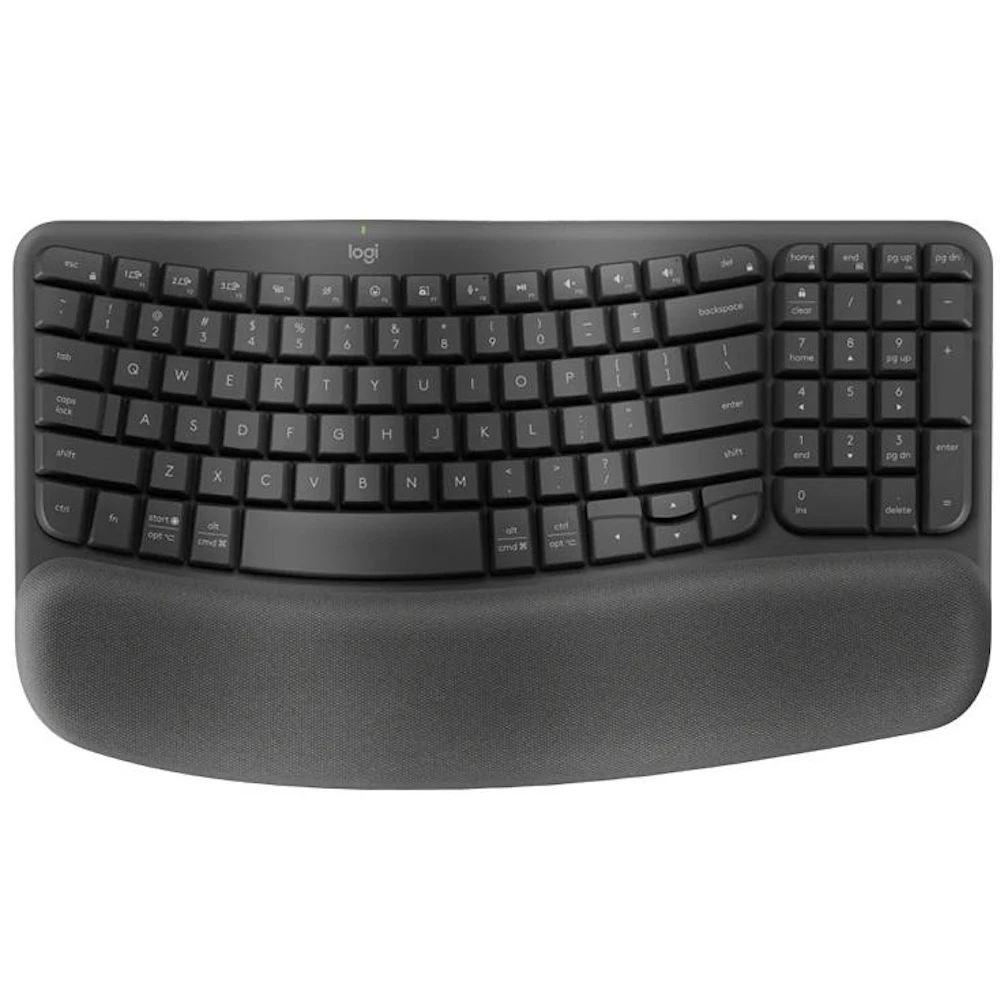 Logitech Wave Keys Ergonomic Wireless Keyboard (Graphite)