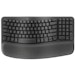 A product image of Logitech Wave Keys Wireless Ergonomic Keyboard - Graphite