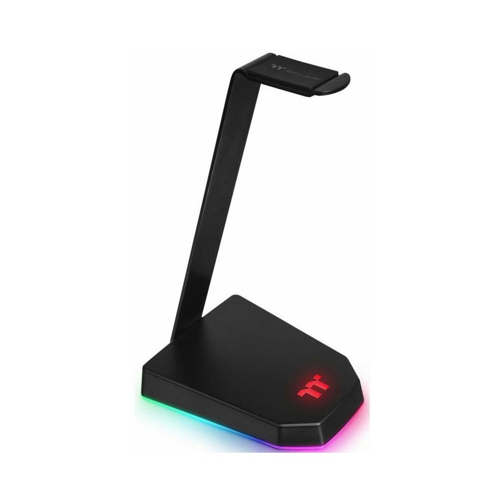 A large main feature product image of Thermaltake E1 RGB Gaming Headset Stand w/ 2x USB 3.0