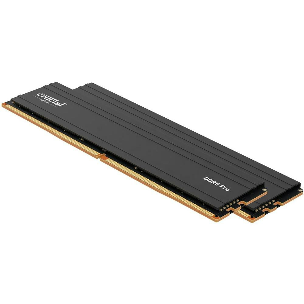 A large main feature product image of Crucial Pro 32GB Kit (2x16GB) DDR5 C46 5600MHz - Black