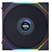 A product image of Lian Li UNI Fan TL LCD 120 120mm Fan Single Pack - Black