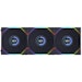 A product image of Lian Li UNI Fan TL LCD 120 120mm Fan Triple Pack - Black