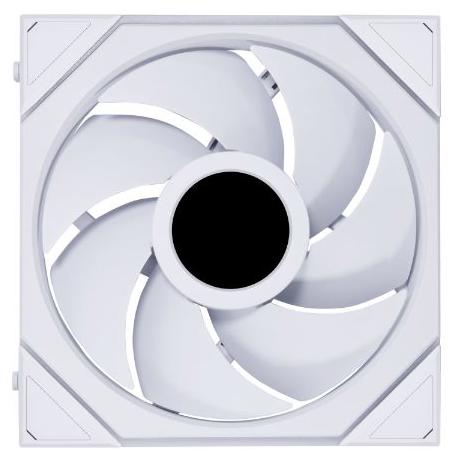 A large main feature product image of Lian Li UNI FAN TL140 LCD - 140mm Modular LCP Fan (White)