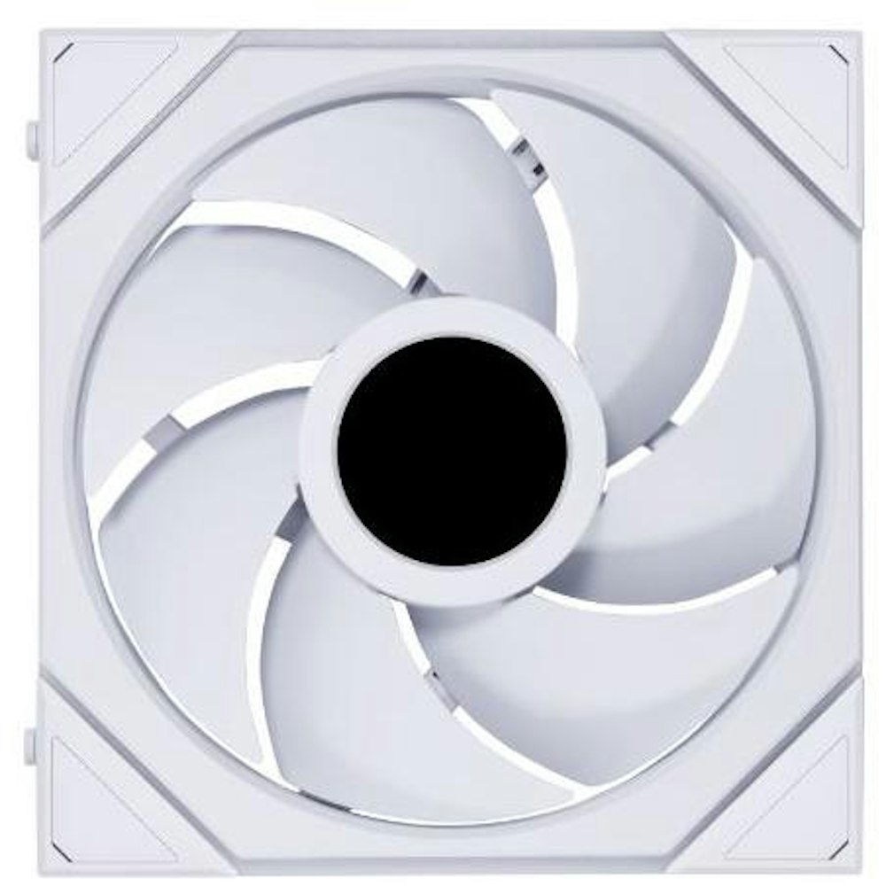 A large main feature product image of Lian Li UNI Fan TL LCD 140 140mm Fan Single Pack - White