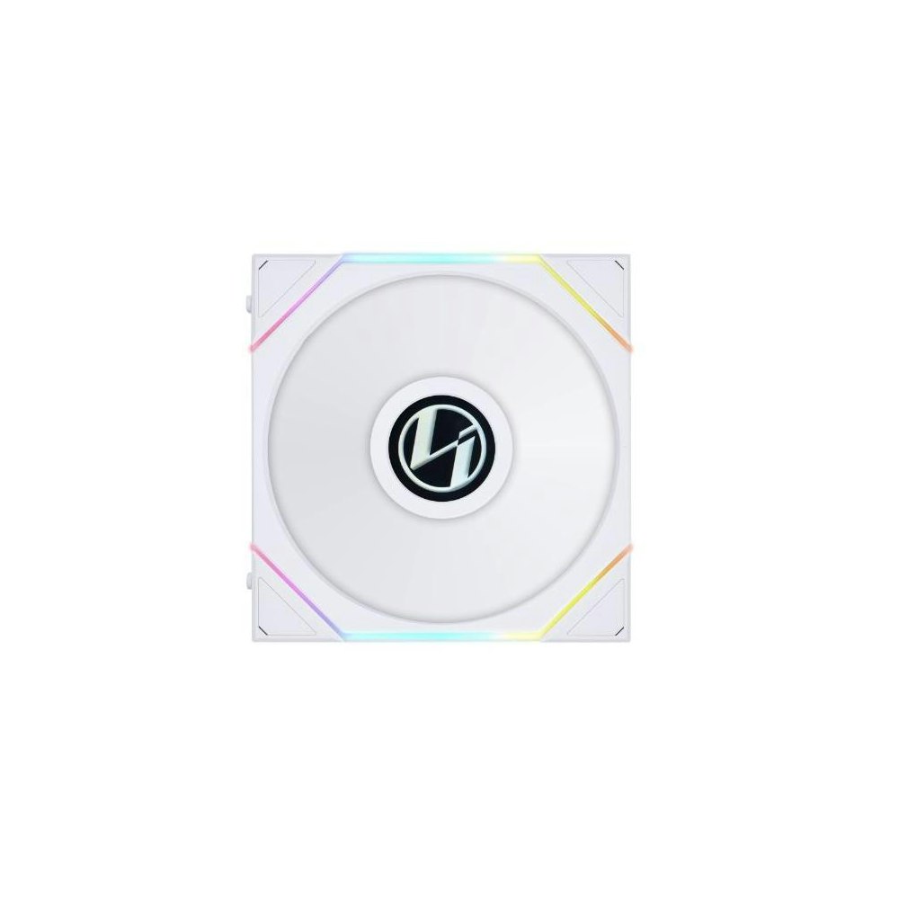 A large main feature product image of Lian Li UNI Fan TL LCD 140 140mm Fan Single Pack - White