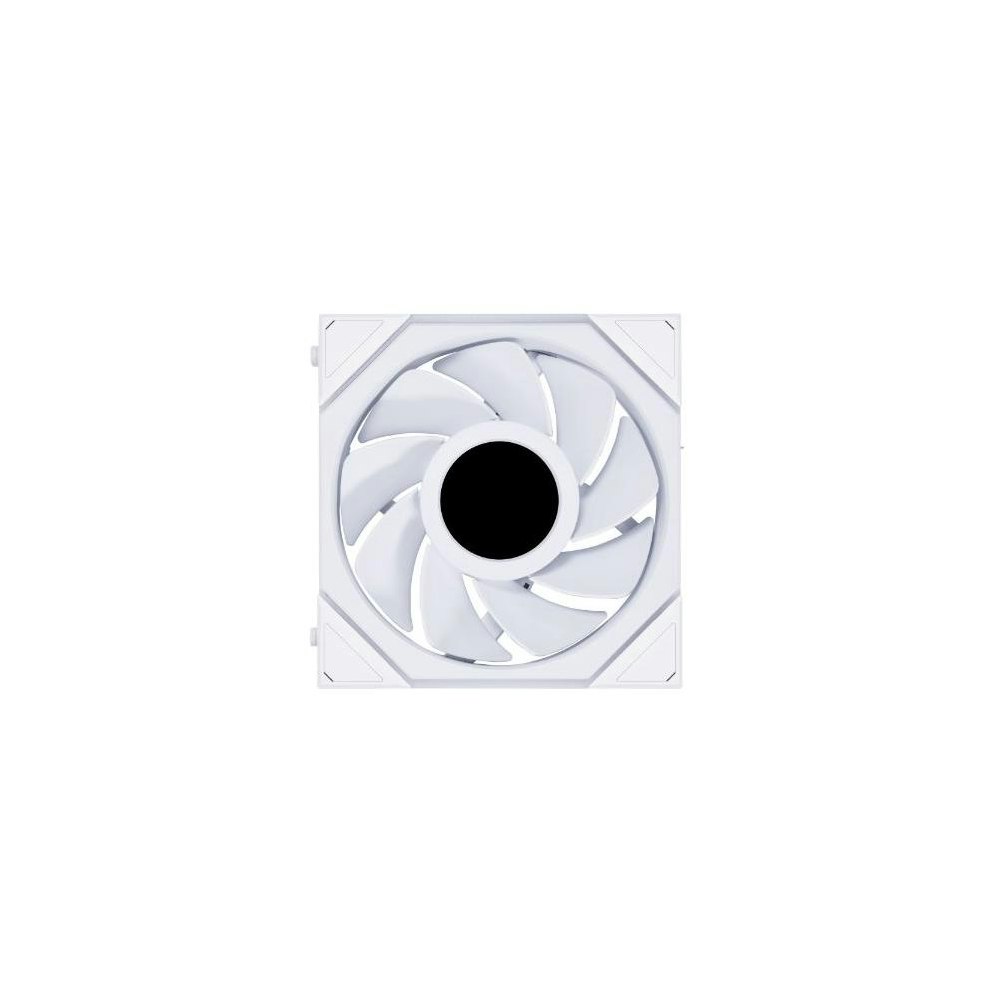 A large main feature product image of Lian Li UNI Fan TL LCD 120 Reverse Blade 120mm Fan Single Pack - White