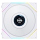 A small tile product image of Lian Li UNI Fan TL LCD 120 Reverse Blade 120mm Fan Single Pack - White