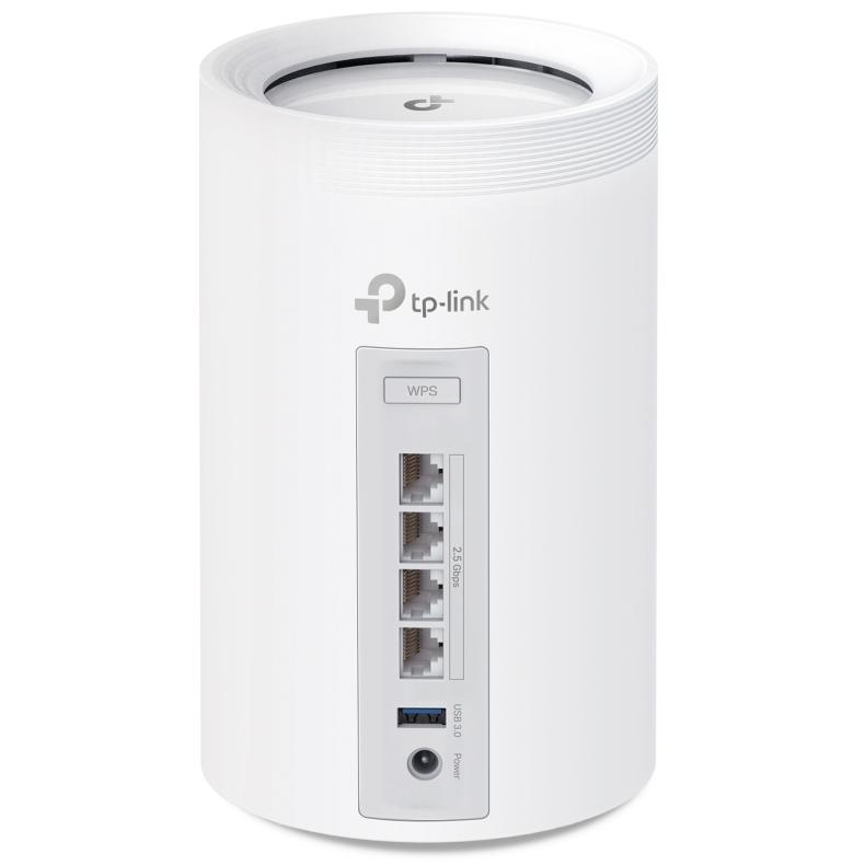 A large main feature product image of TP-Link Deco BE65 - BE11000 Wi-Fi 7 Tri-Band Mesh System (3 Pack)