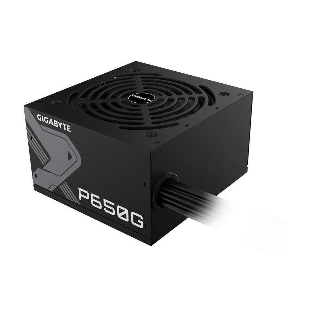 A large main feature product image of Gigabyte P650G 650W Gold ATX PSU