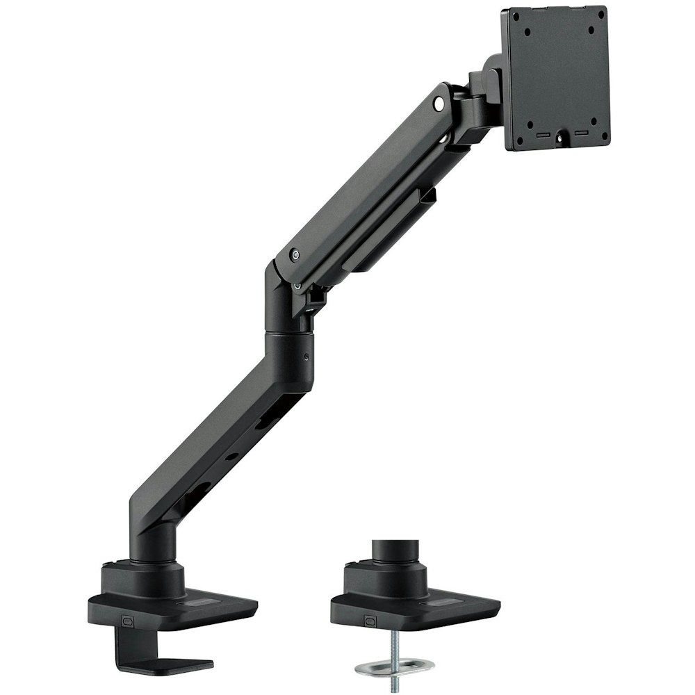 A large main feature product image of SilverStone ARM14 Single Monitor Arm - Black