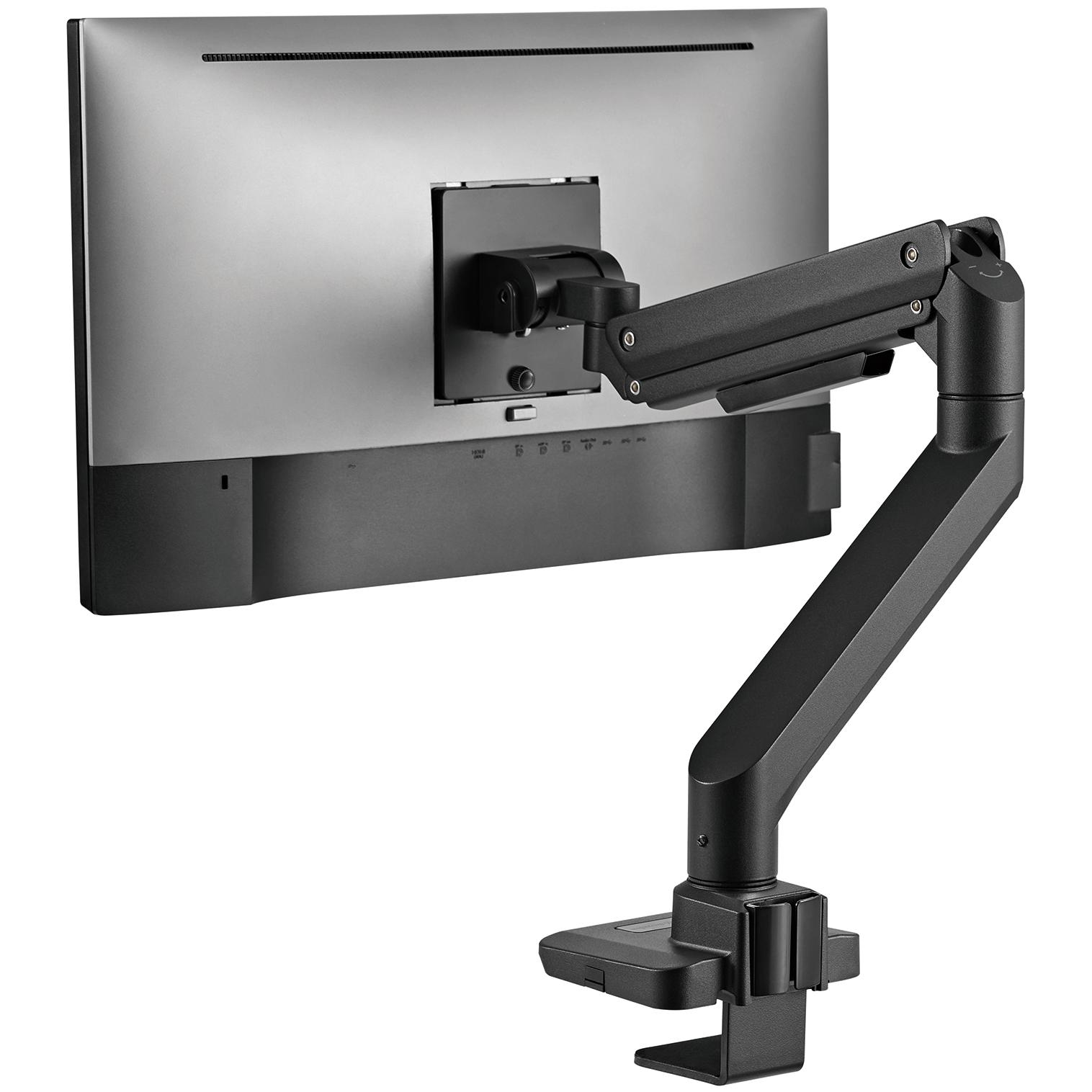 A large main feature product image of SilverStone ARM14 Single Monitor Arm - Black