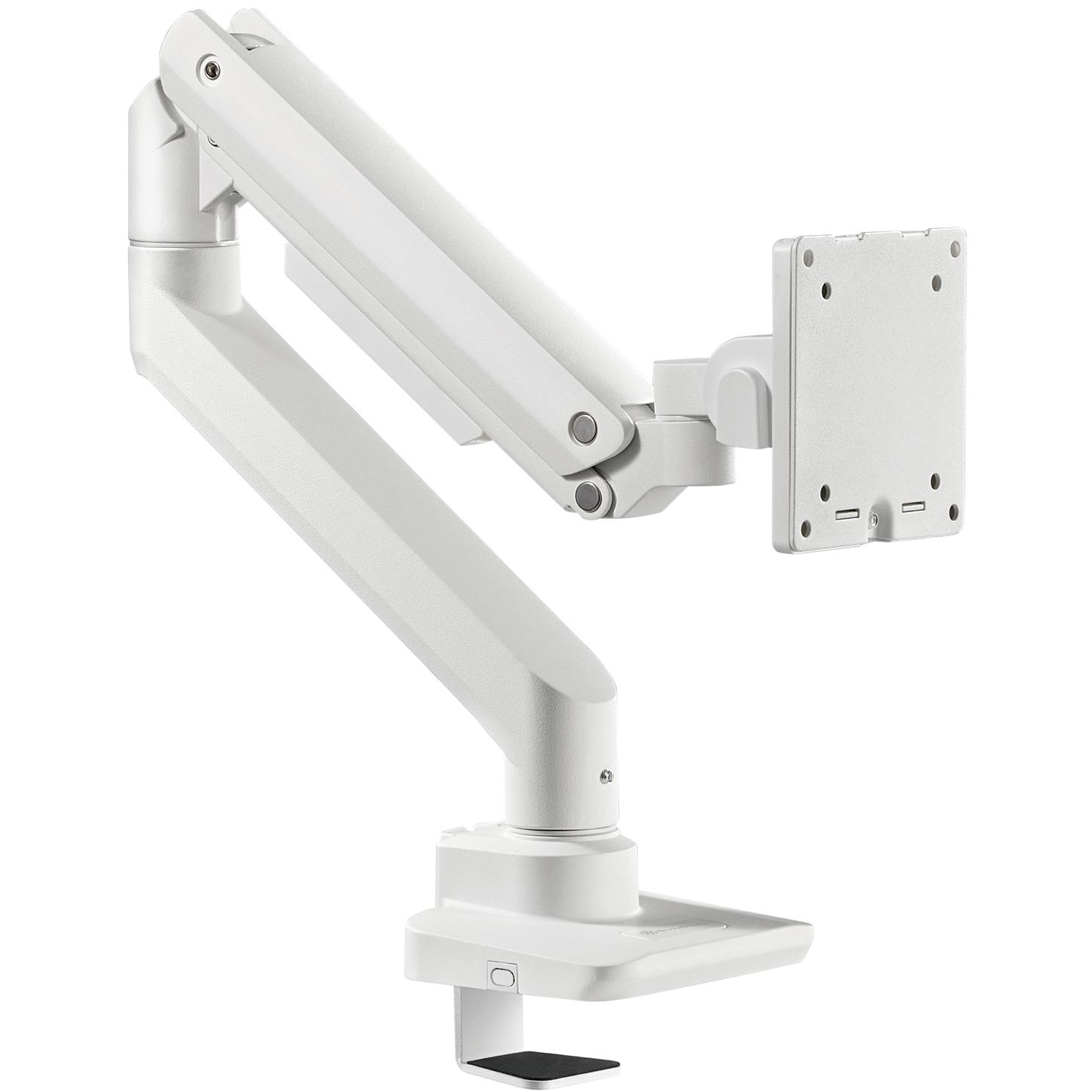 A large main feature product image of SilverStone ARM14 Single Monitor Arm - White