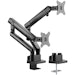 A product image of SilverStone ARM25 Dual Monitor Arm - Black