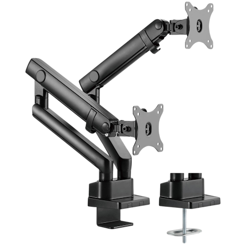 SilverStone ARM25 Dual Monitor Arm - Black