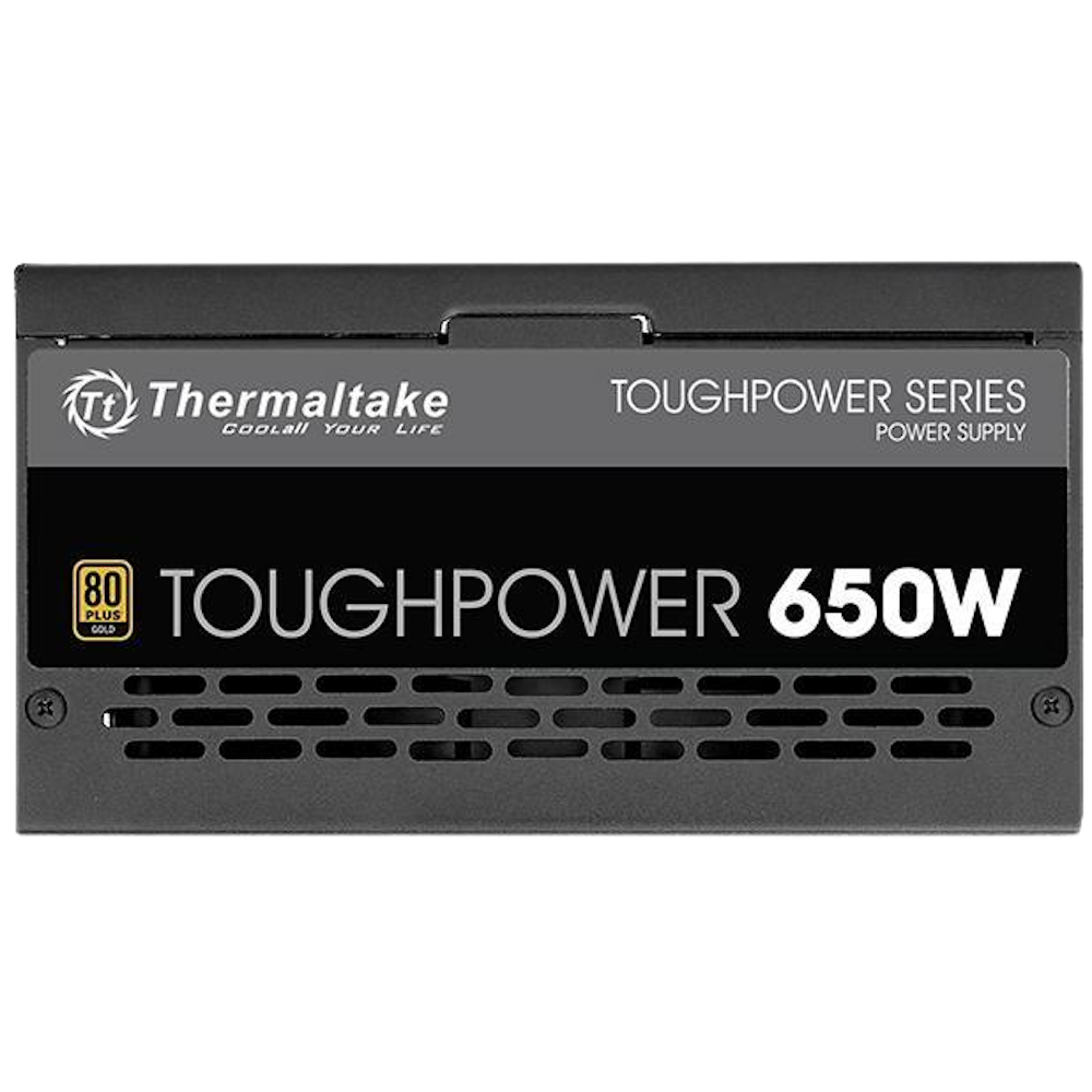 A large main feature product image of Thermaltake Toughpower - 650W 80PLUS Gold ATX Semi-Modular PSU