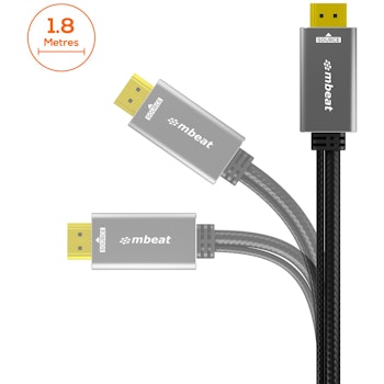 Product image of mbeat Tough Link HDMI to DisplayPort Cable with USB Power - 1.8m - Click for product page of mbeat Tough Link HDMI to DisplayPort Cable with USB Power - 1.8m